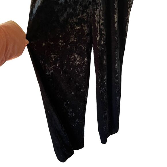 WAYF Posie Lace-Up Jumpsuit In Black Velvet - Picture 8 of 11